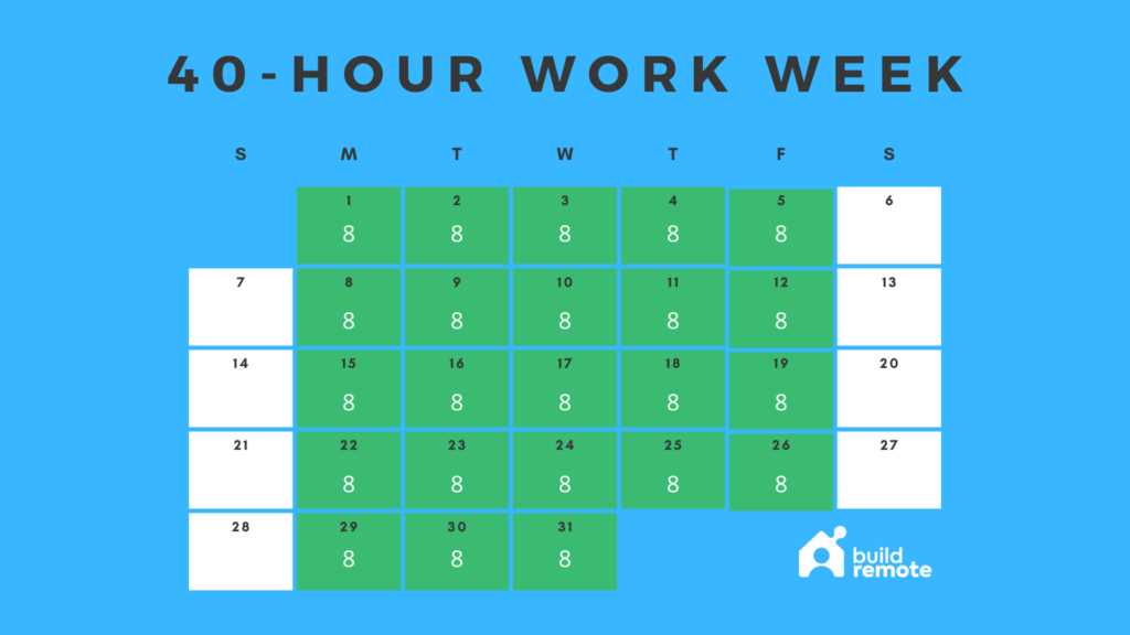 work week hourly calendar template