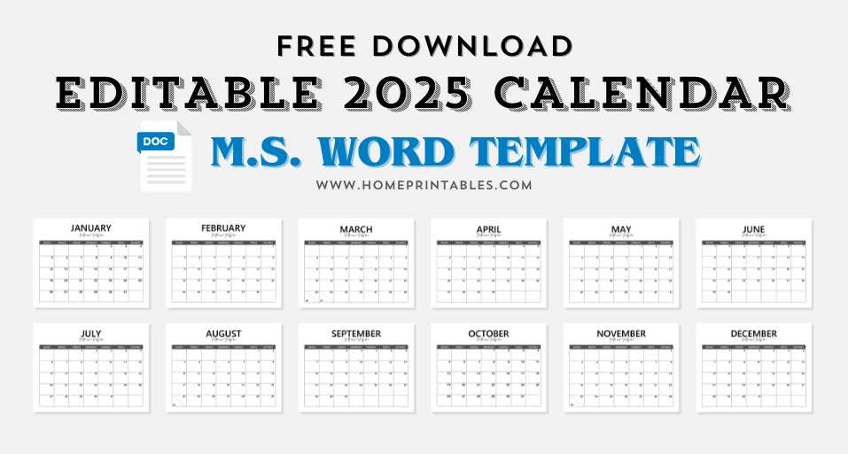 writable calendar template 2025