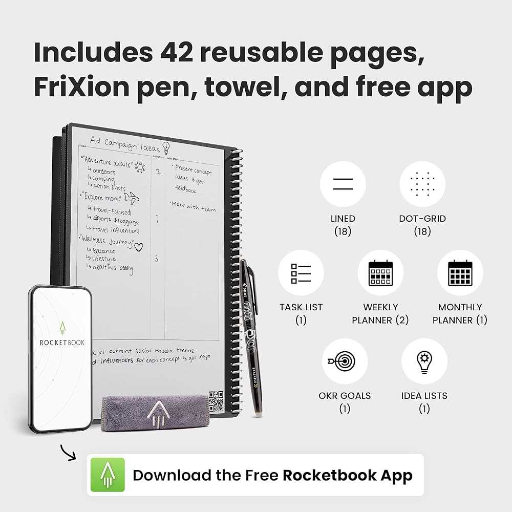 rocketbook calendar template