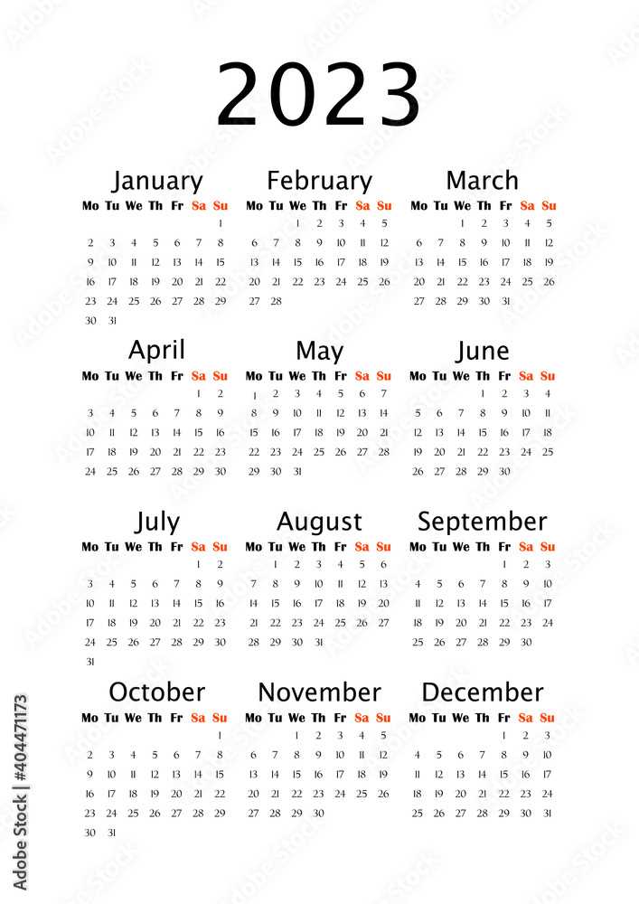 big calendar template