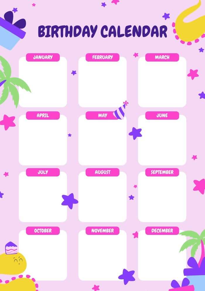 cute editable calendar template