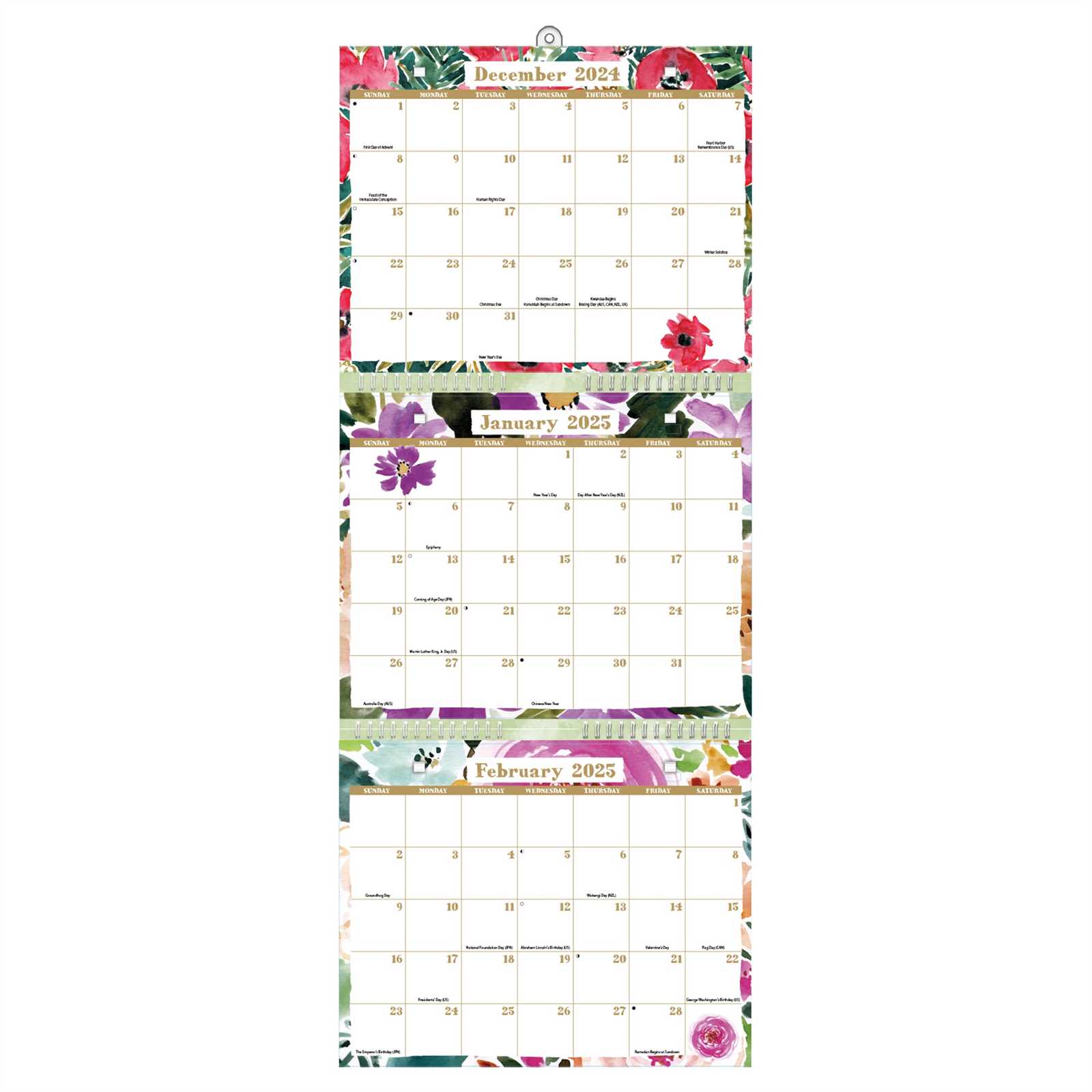 2026 3 month calendar template