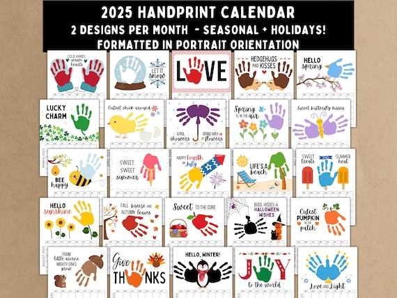 handprint calendar template free