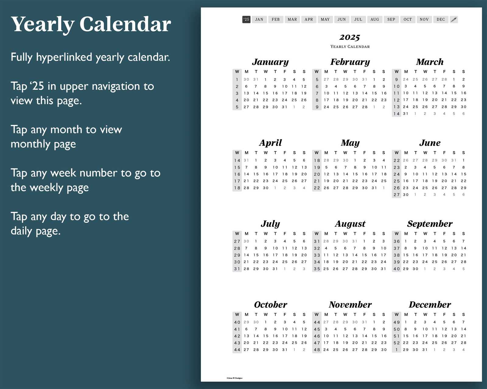 remarkable calendar template 2025