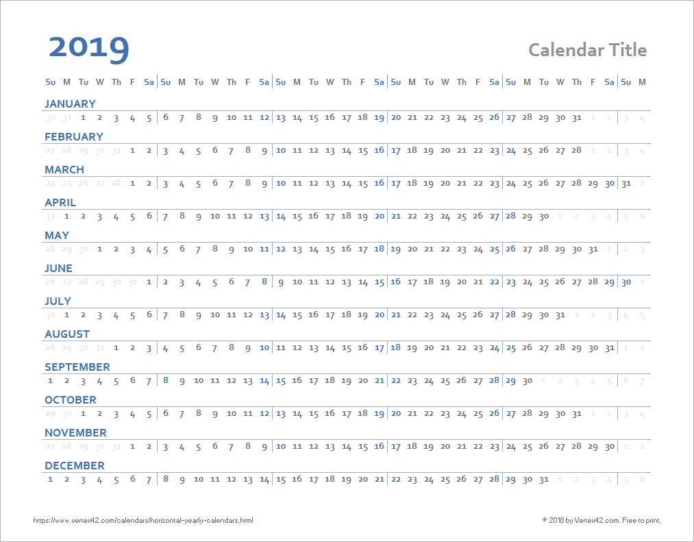 vertex calendar template