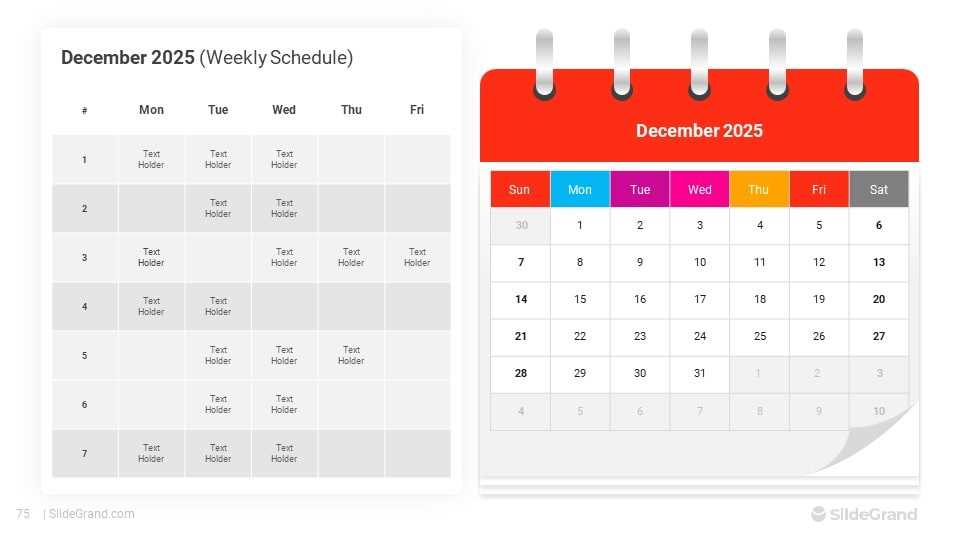 2025 content calendar template