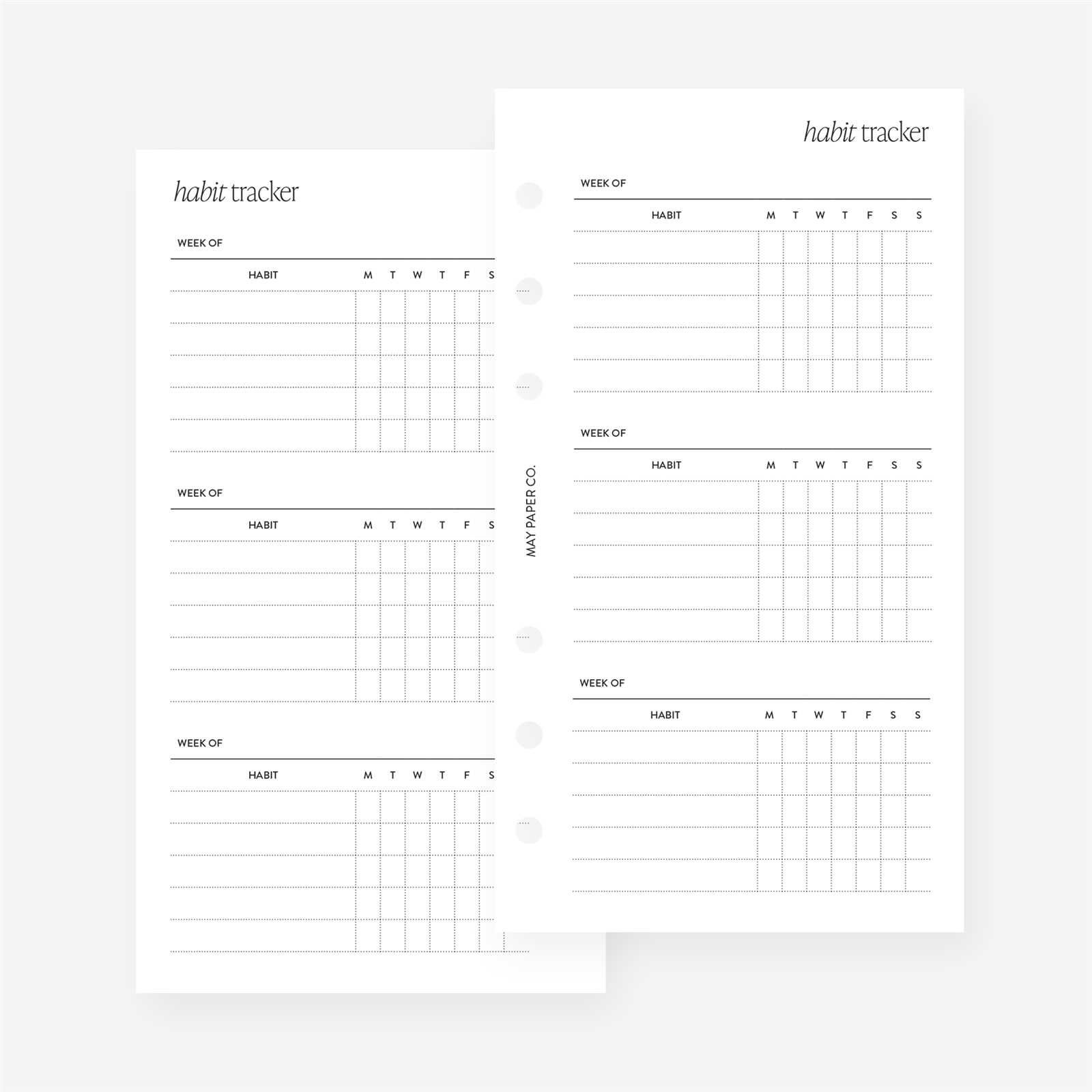 habit calendar template