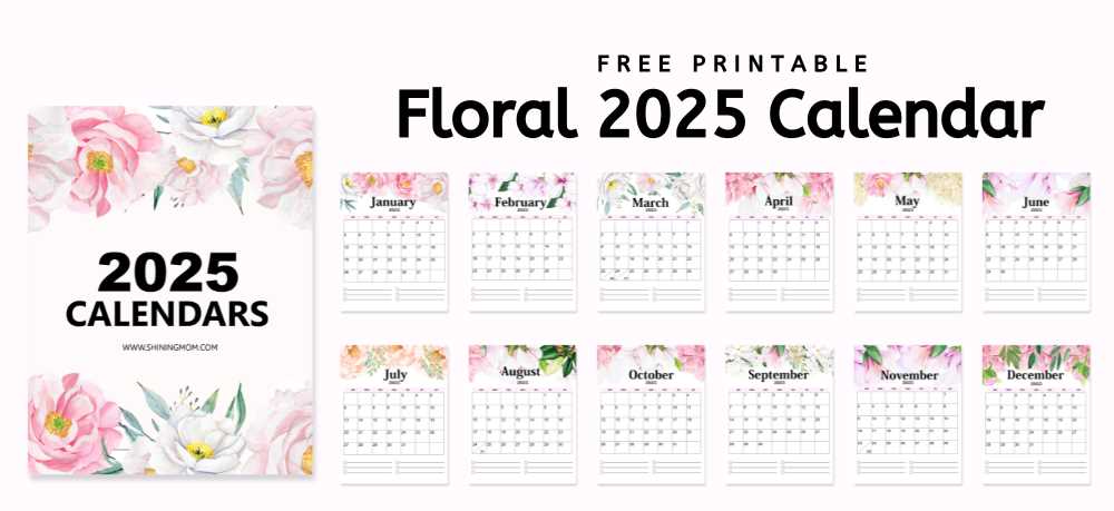 flower calendar template