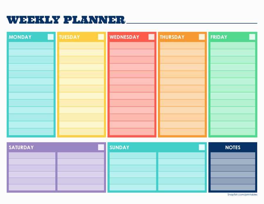 fillable weekly calendar template