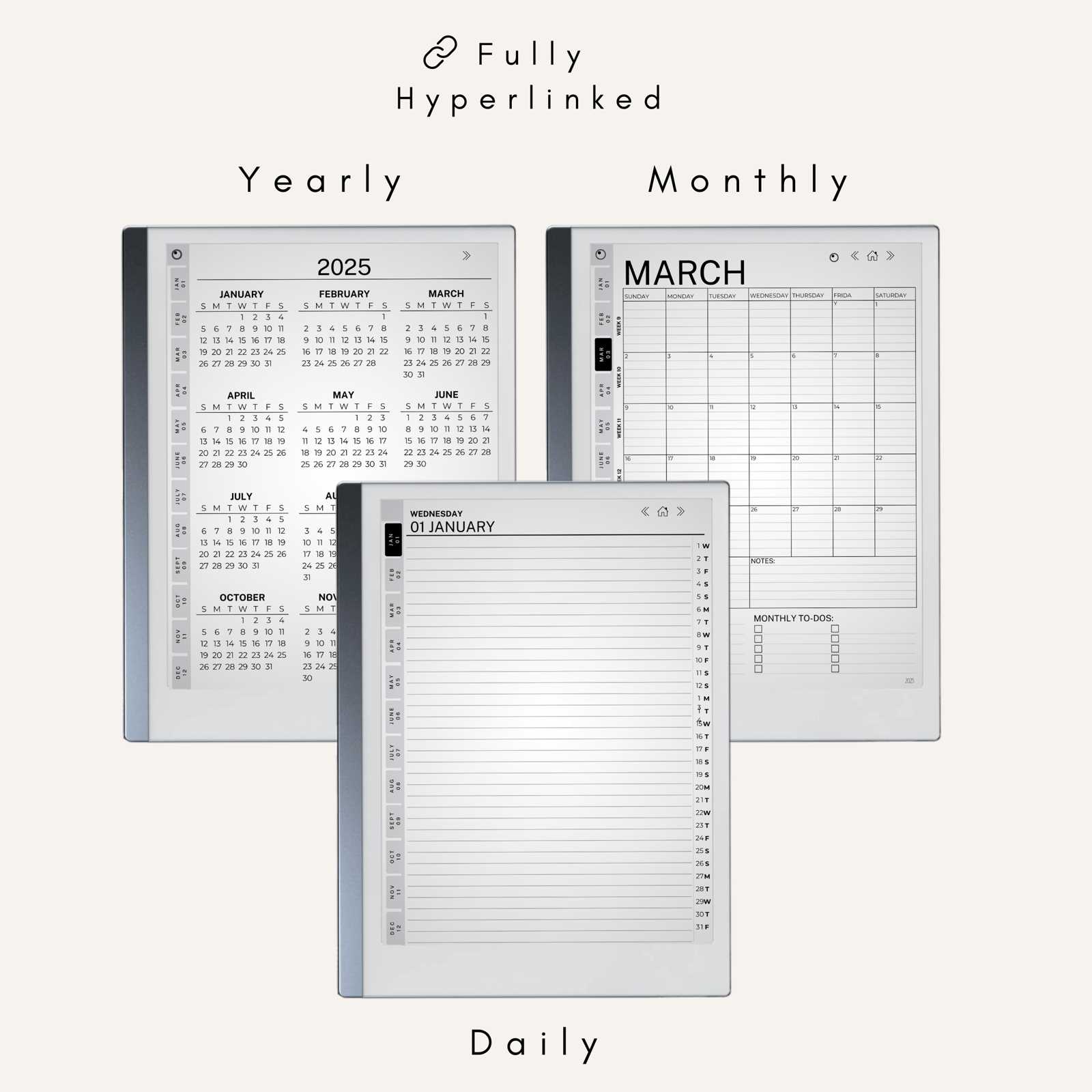 daily calendar template 2025