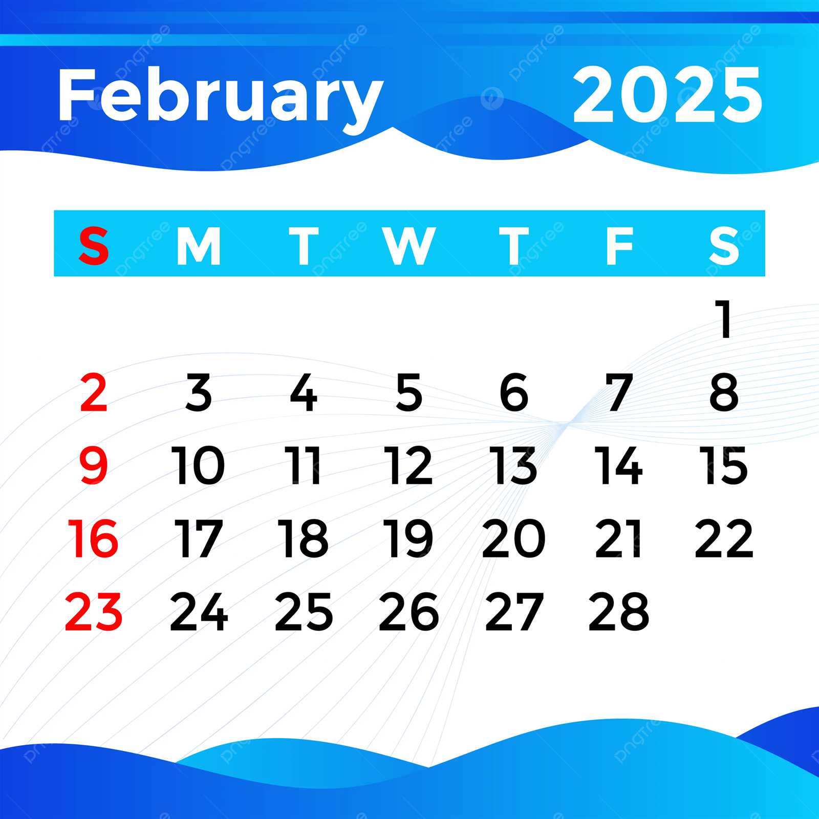 2025 february calendar template