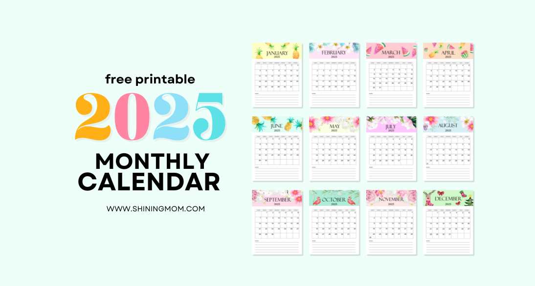 monthly calendar template august 2025