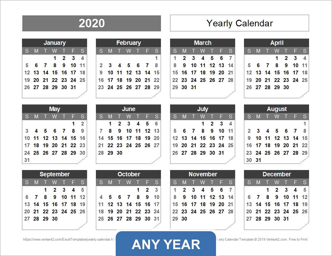 yearly event calendar template 2026