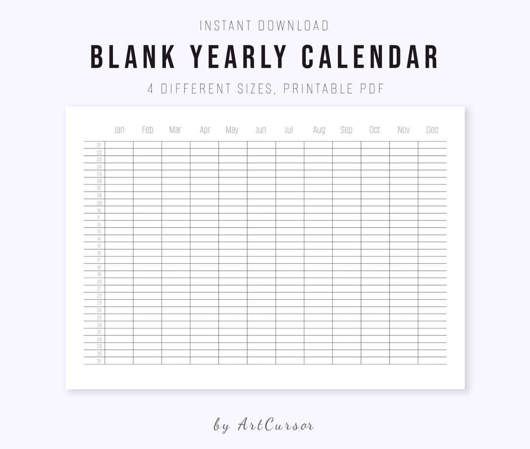 yearly schedule calendar template