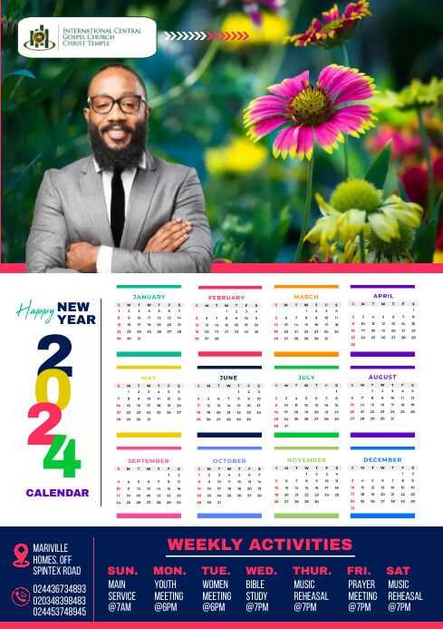 church calendar template 2026 church calendar template 2026