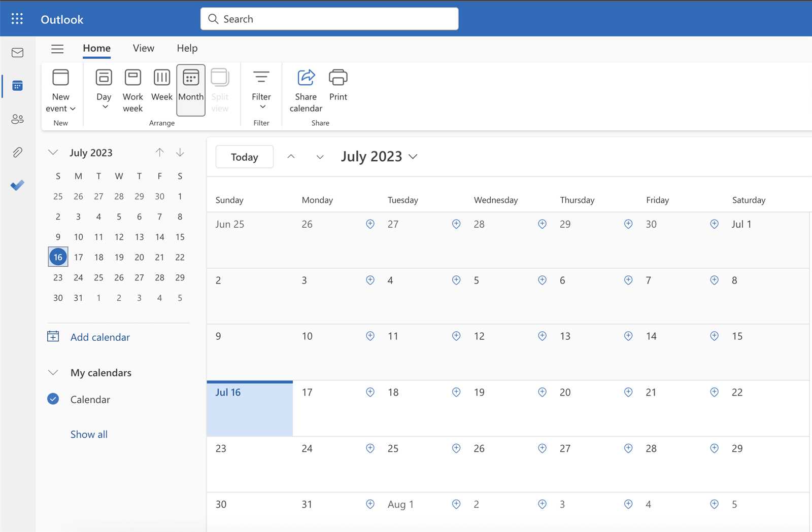 create outlook calendar template