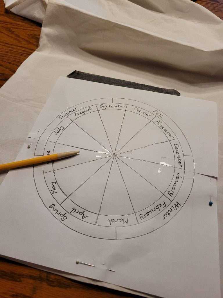 circular calendar wheel template