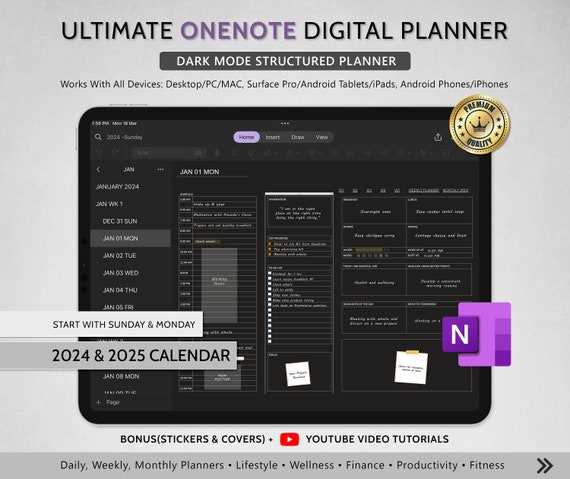 onenote calendar template 2025 download