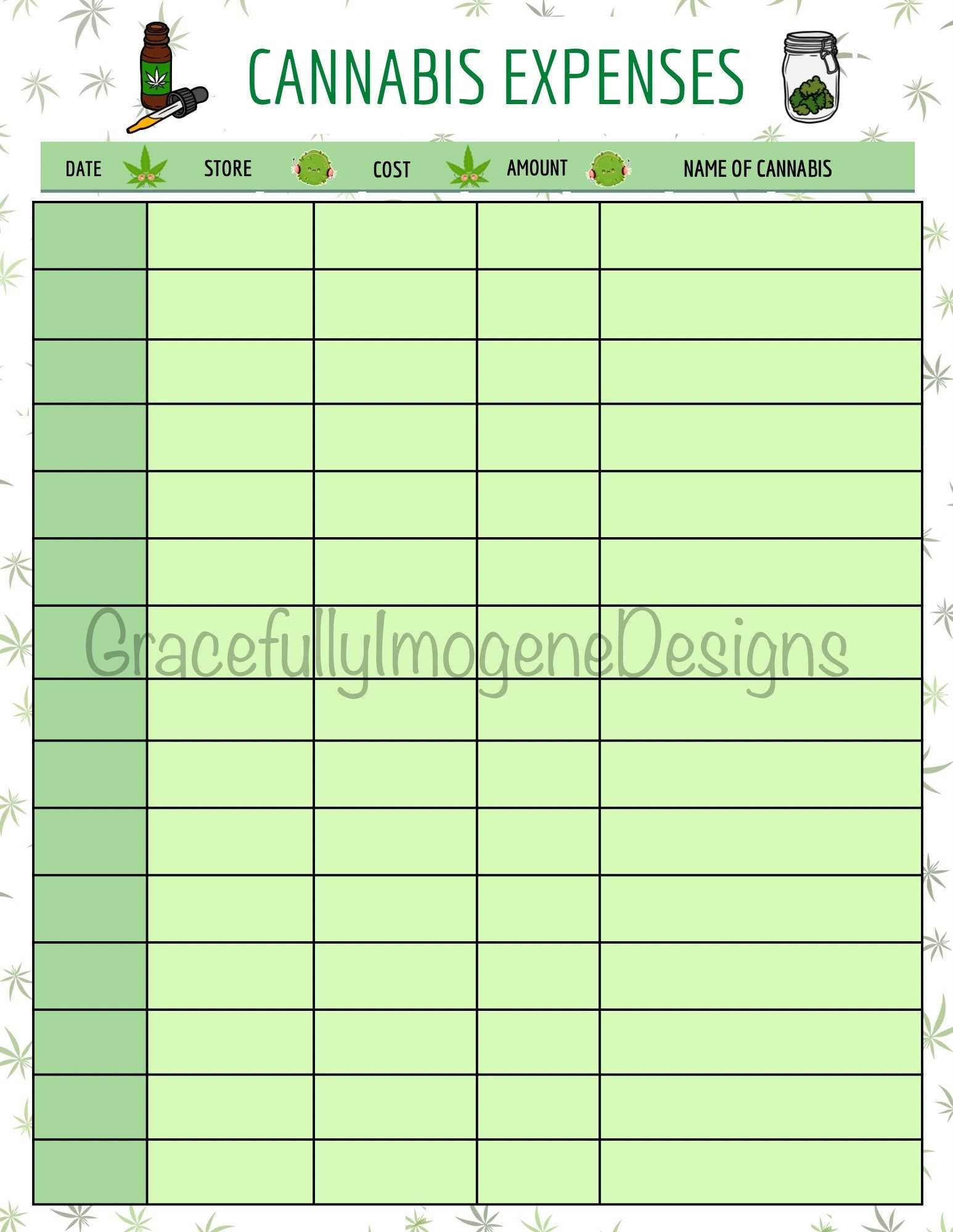 cannabis grow calendar template