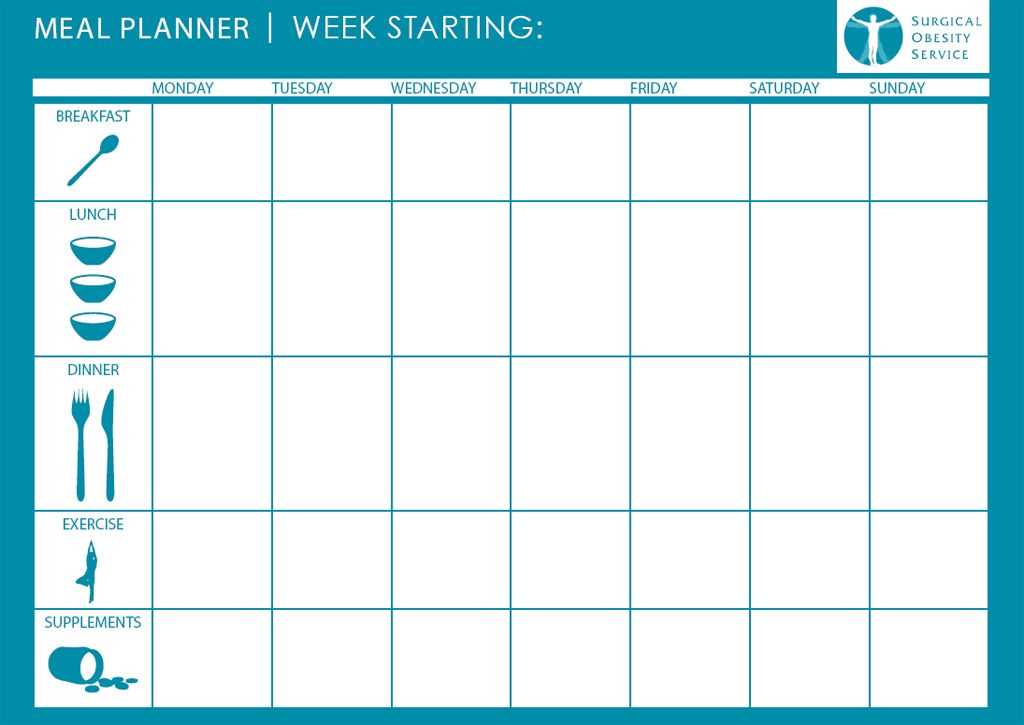 meal prep calendar template