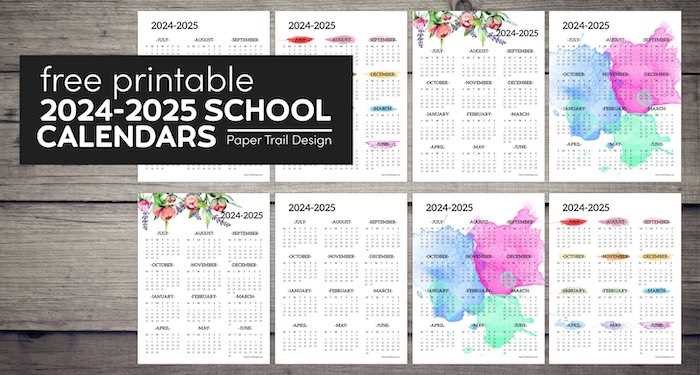 2025 academic calendar template