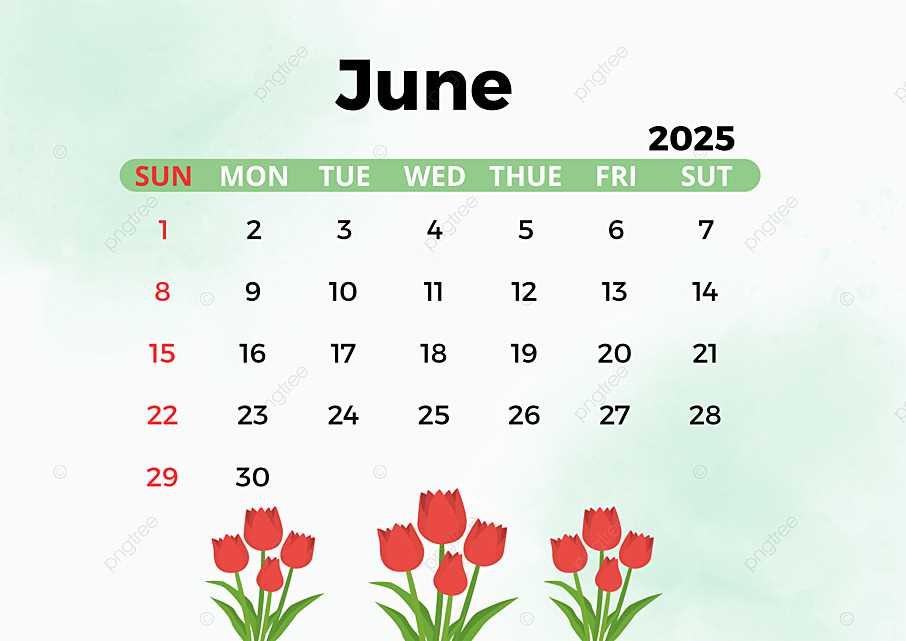 june 2025 calendar template