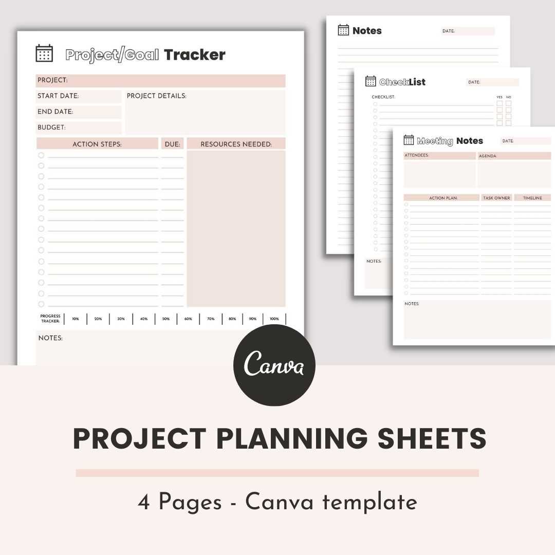 project planning calendar template