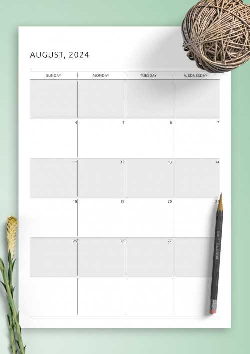 calendar template june july august 2025