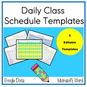 editable daily calendar template