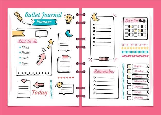 calendar template bullet journal