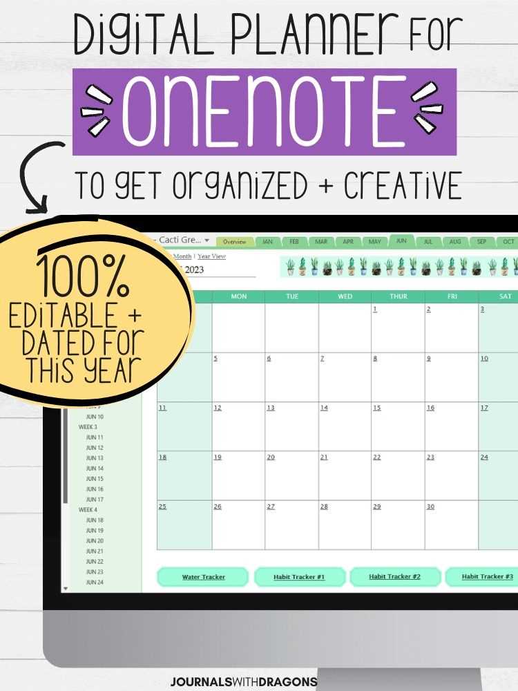 onenote calendar template 2025 download