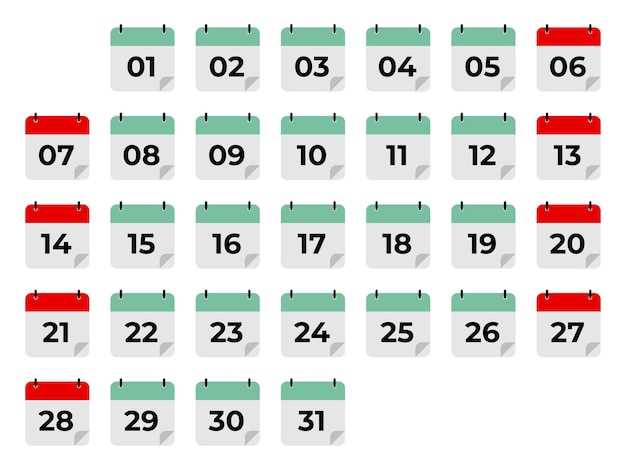 31 day month calendar template