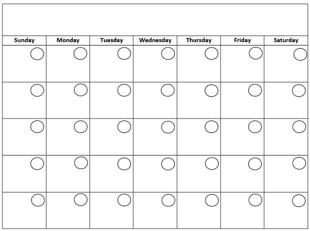 monthly menu calendar template