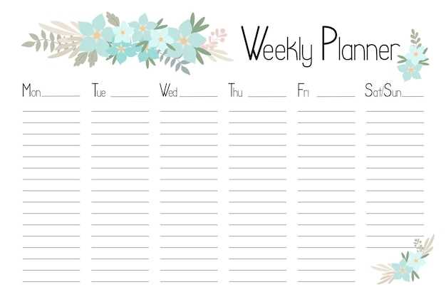 days of week calendar template