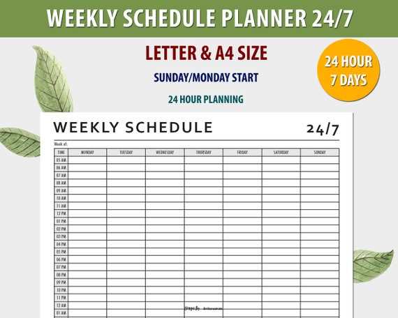 free weekly calendar template with time slots