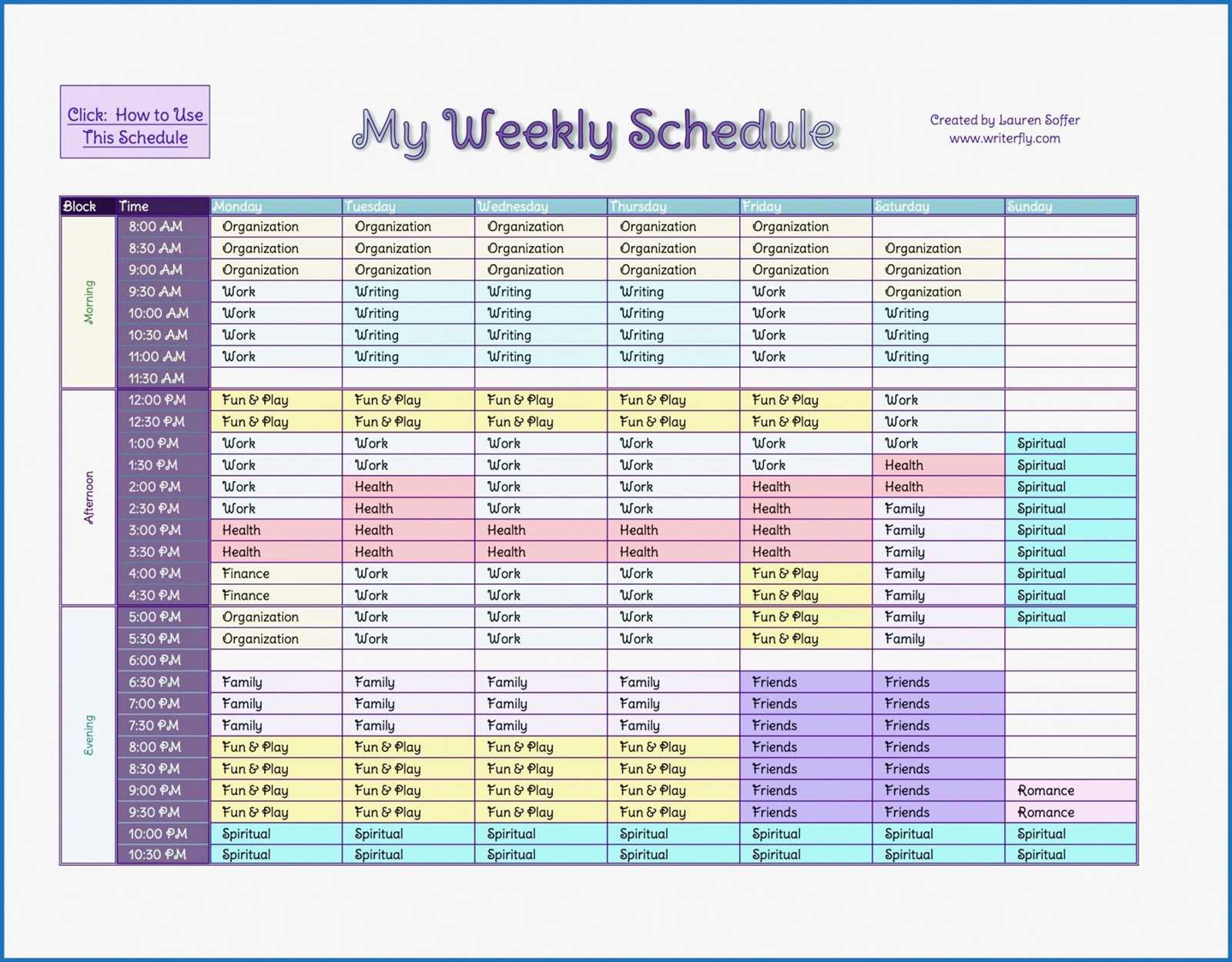 work from home calendar template