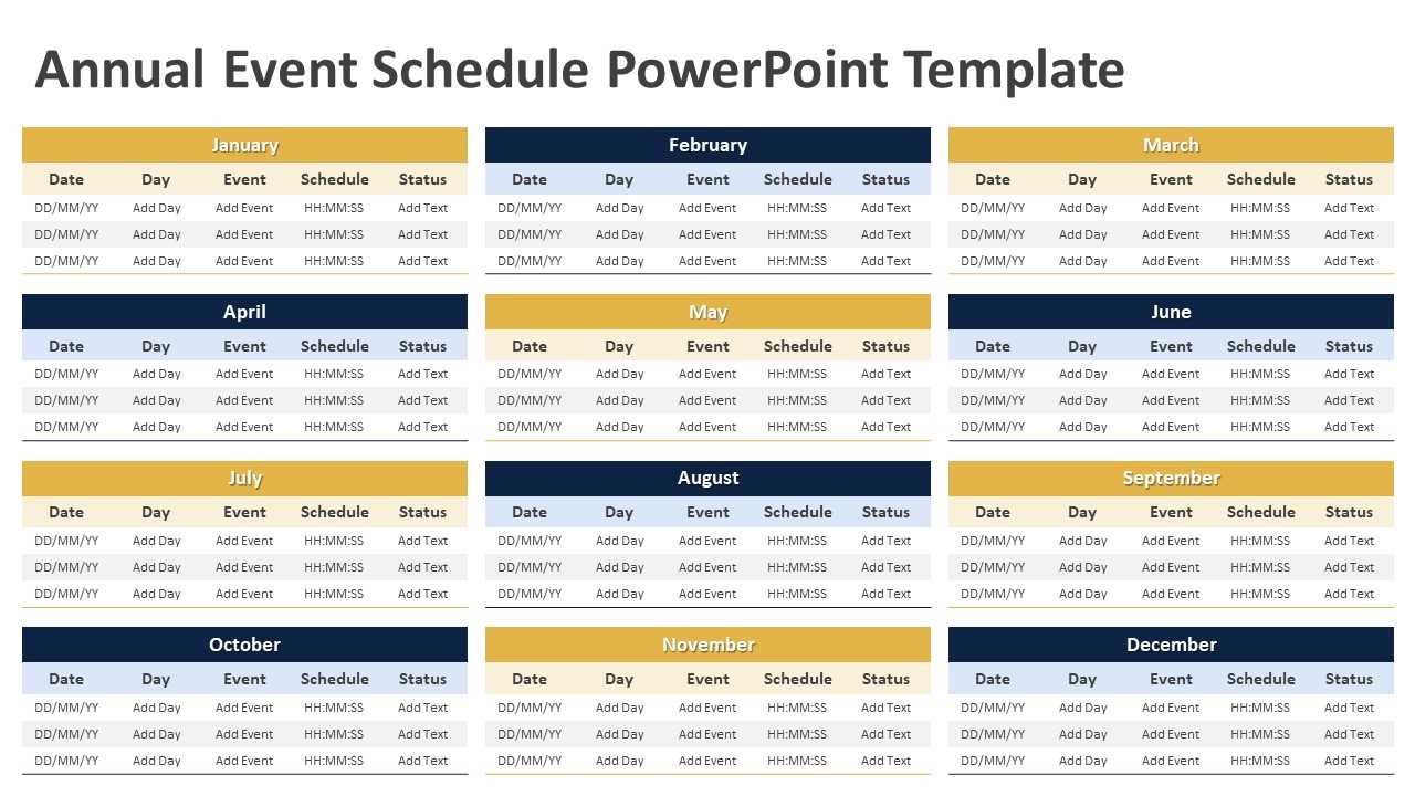 event calendar templates