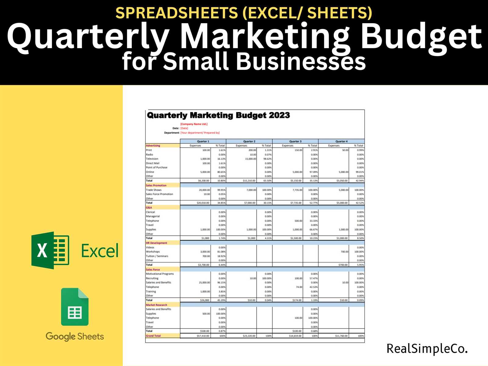 quarterly marketing calendar template