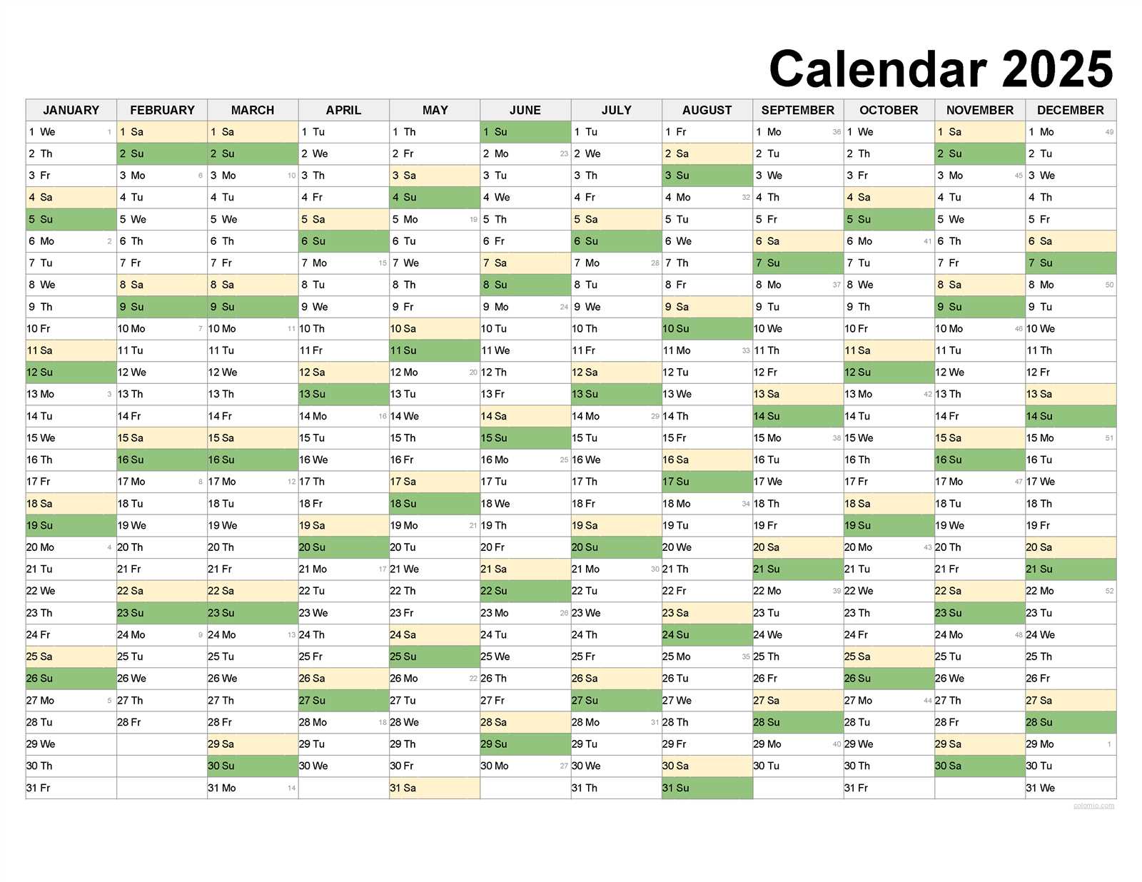 2026 photo calendar template