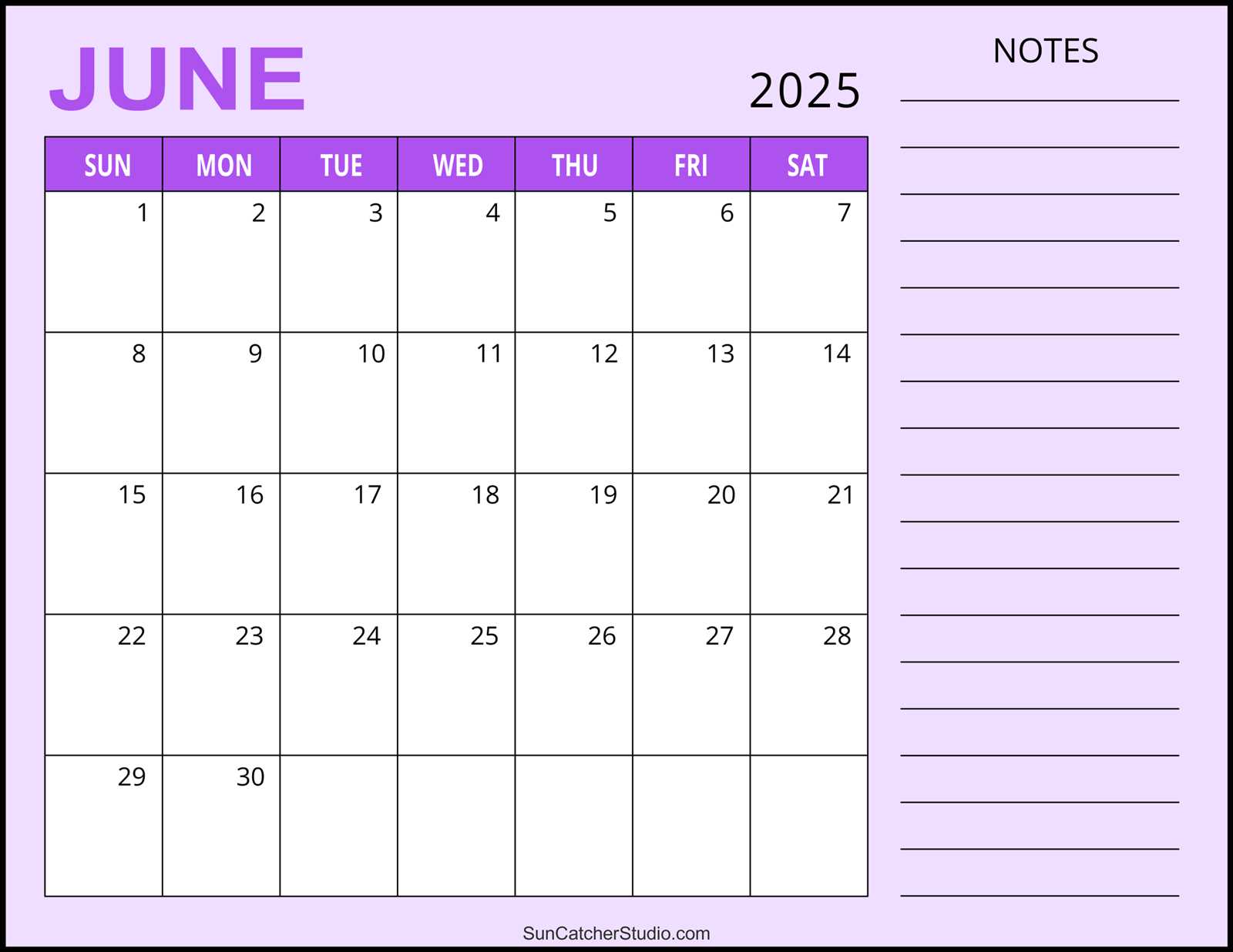 june calendar 2025 template