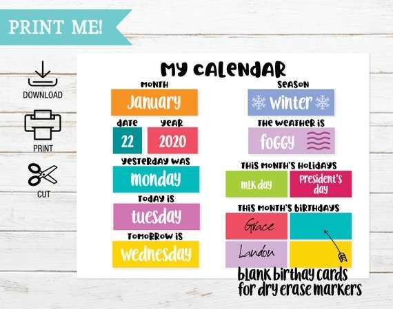 free daycare calendar template