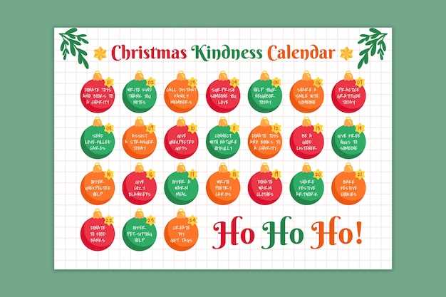 12 days of christmas calendar template