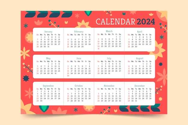 5 x 7 calendar template